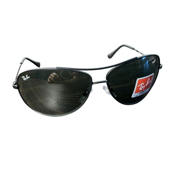 NWT/ NIB Ray Back 63MM Black Metal Aviator Sunglasses - Picture 2 of 14